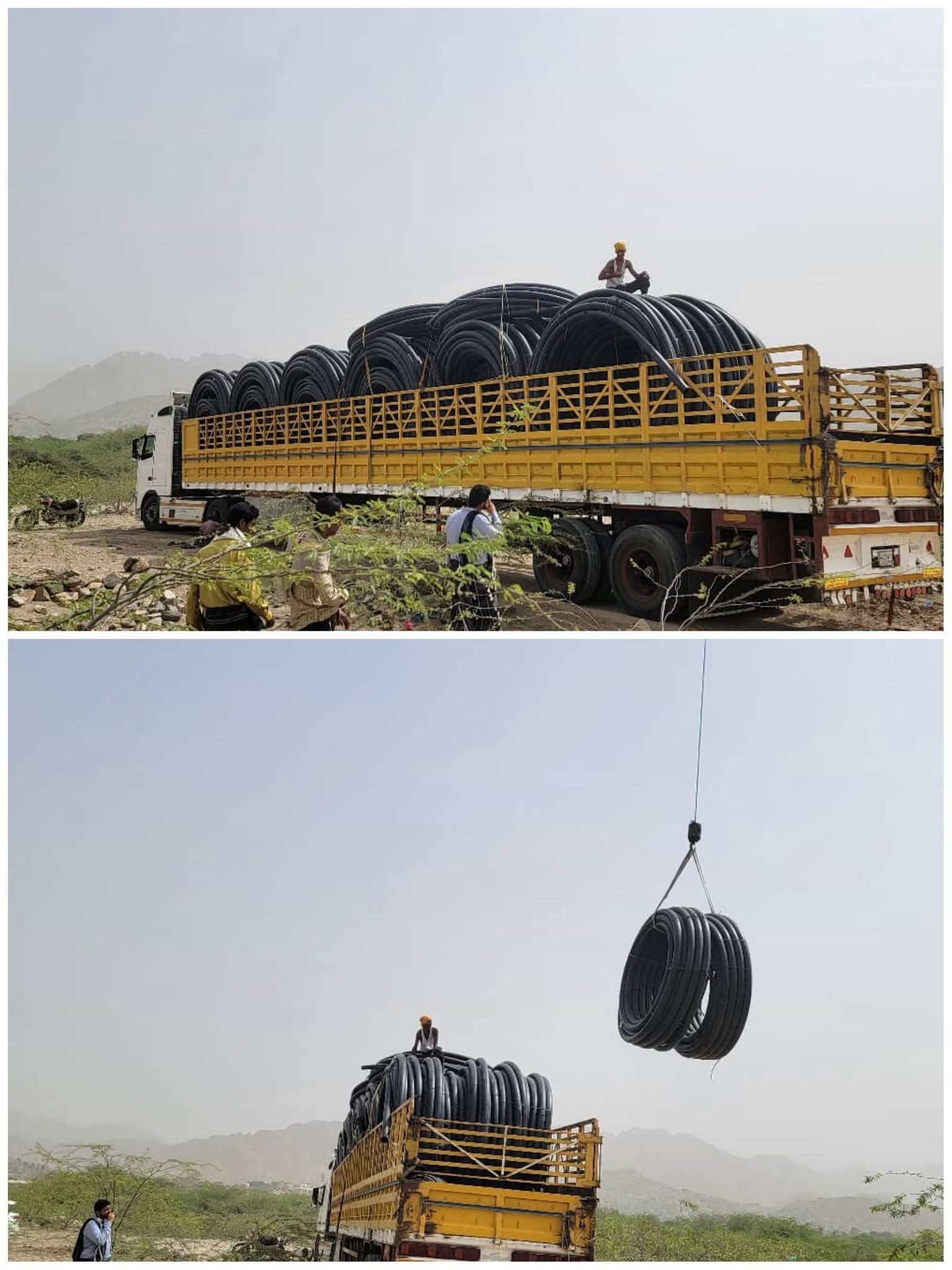 لحج.. وصول شحنة جديدة من إمدادات المياه إلى طور الباحة