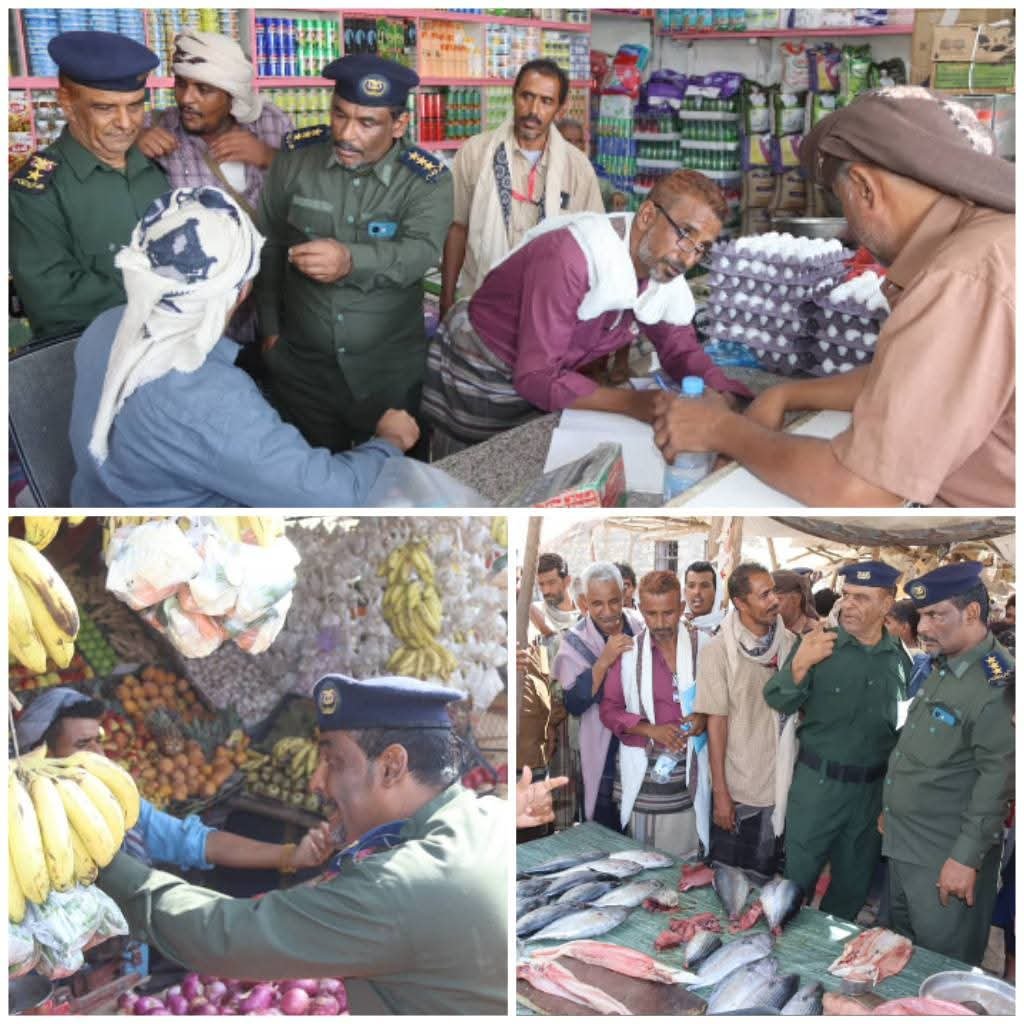انتقالي المحفد والسلطة المحلية يواصلان نزولهما على أسواق المحال التجارية والخضار والأسماك لضبط أسعارها بالمديرية