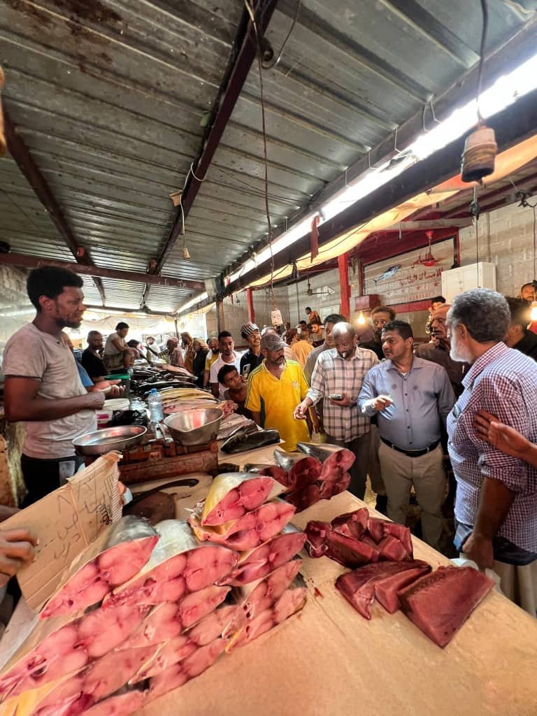 مدير عام الشيخ عثمان يغلق عددًا من مفارش الخضروات والأسماك المخالفة للأسعار