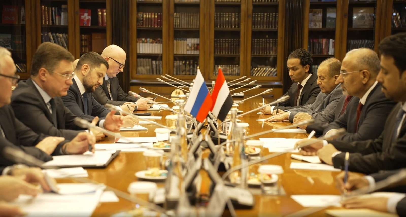 الرئيس الزُبيدي يبحث مع نائب رئيس الوزراء الروسي آفاق التعاون الاقتصادي وفرص الاستثمار في بلادنا