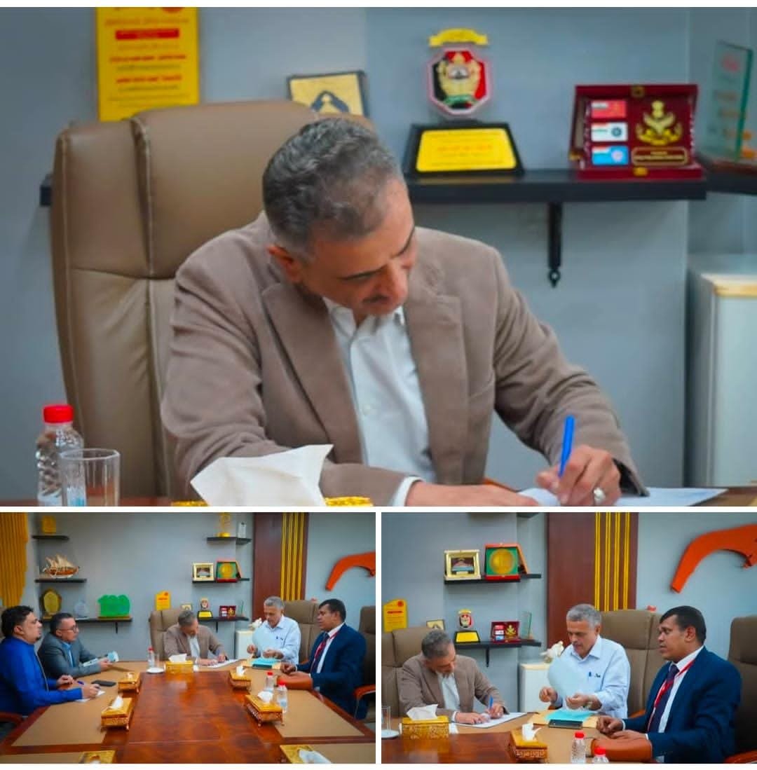 لملس يوقّع اتفاقية بناء الدور الرابع بكلية طب الأسنان – جامعة عدن