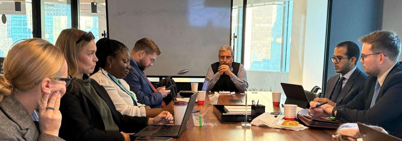 ممثل المجلس الانتقالي في نيويورك يلتقي ممثلي بعثات دول مجلس الأمن الدولي